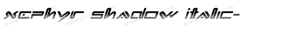 Xephyr Shadow Italic字体转换